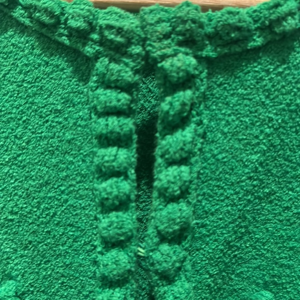 J. Crew Green Cropped Knit Cardigan with Gold Buttons - Picture 9 of 10